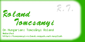 roland tomcsanyi business card